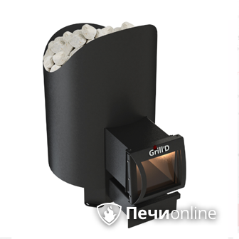Печь банная GrillD Aurora 180 long black в Астане